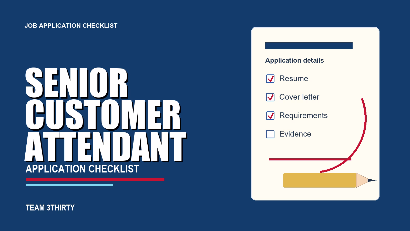 How to apply for Senior Customer Attendant
