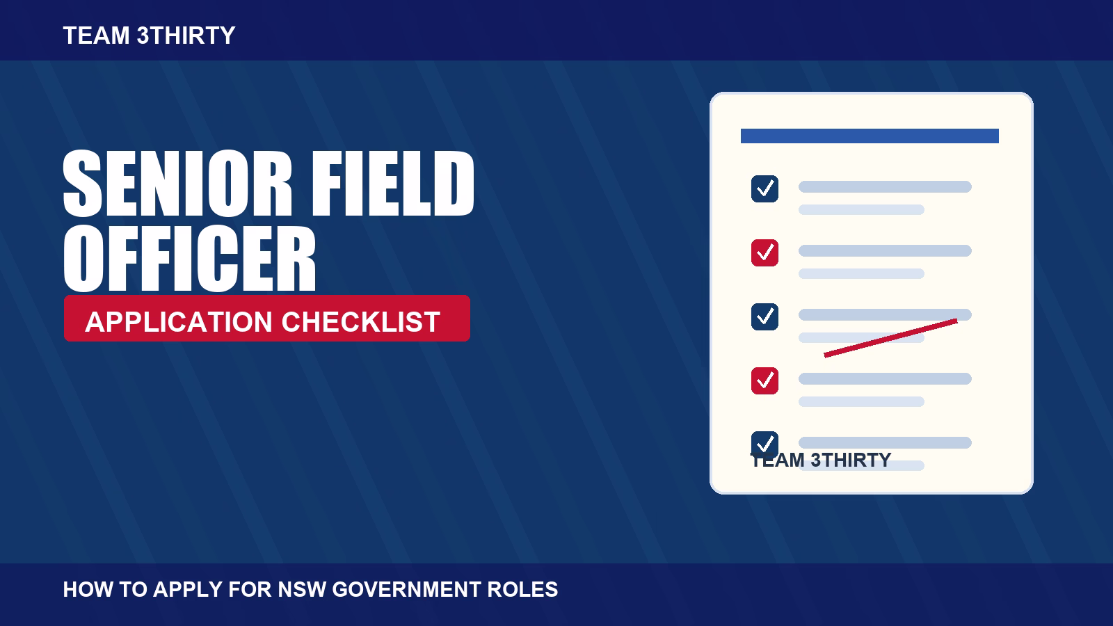 How to apply for Senior Field Officer