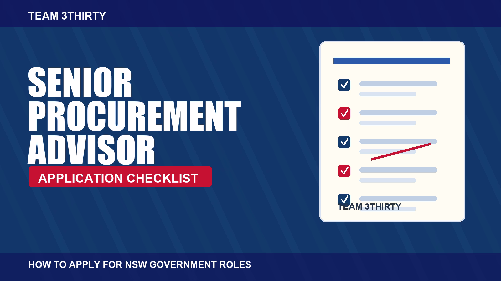 How to apply for Senior Procurement Advisor