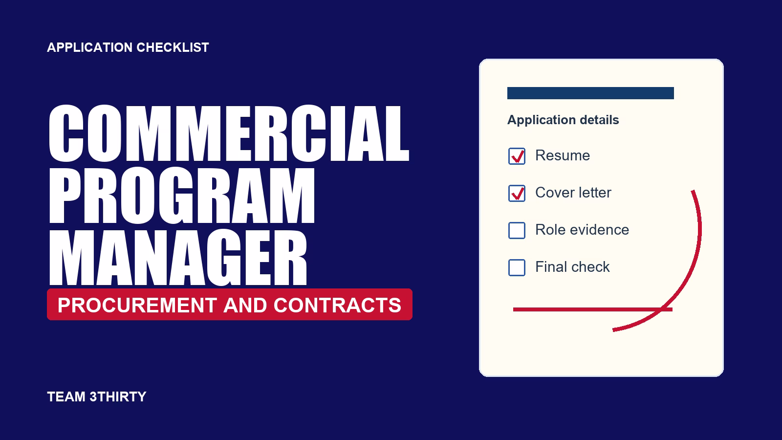 Senior Program Manager-Commercial Application Guide: Transport Procurement and Contracts