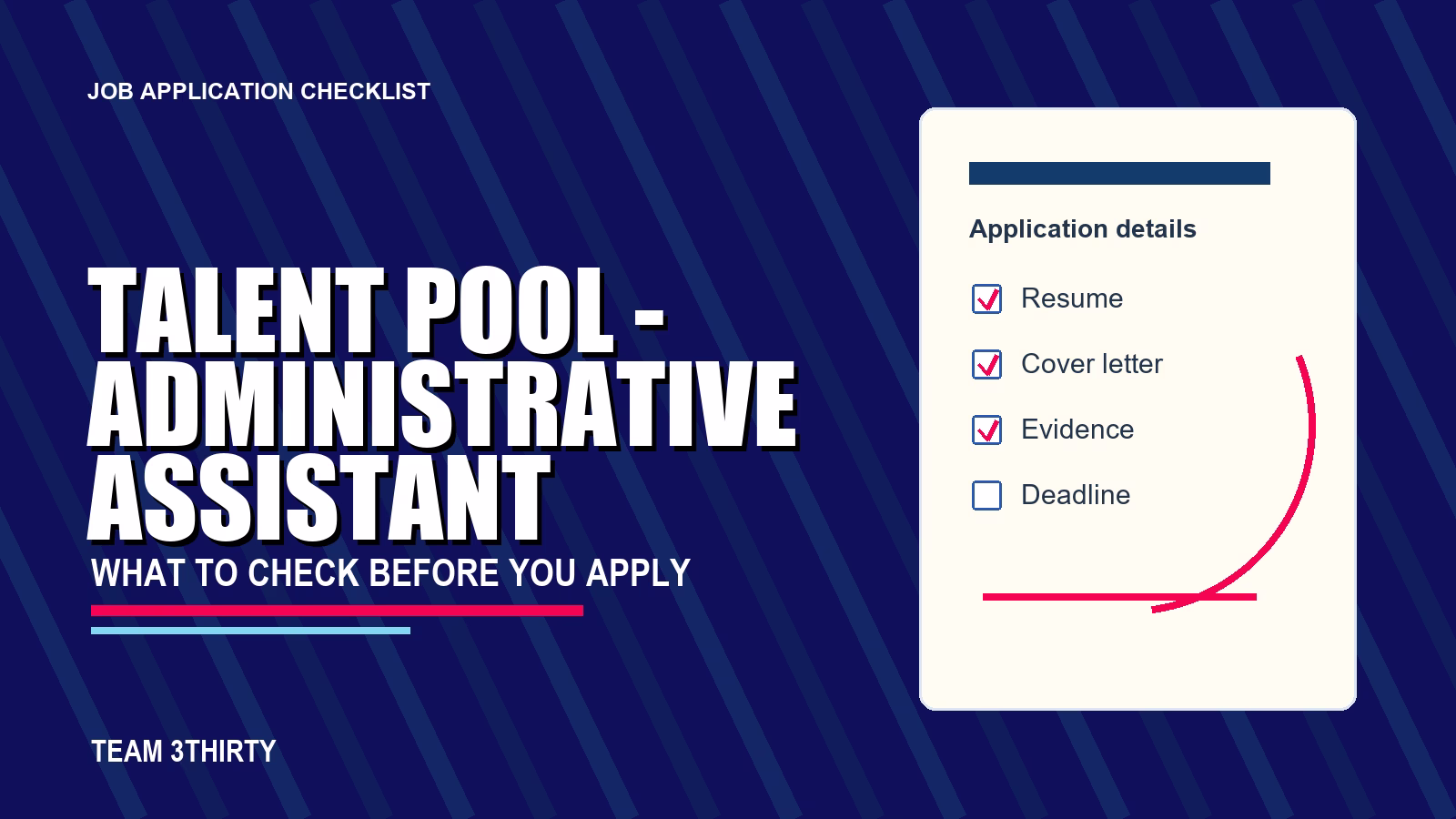 How to apply for Talent Pool – Administrative Assistant