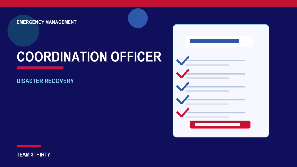 Application checklist for Coordination Officer