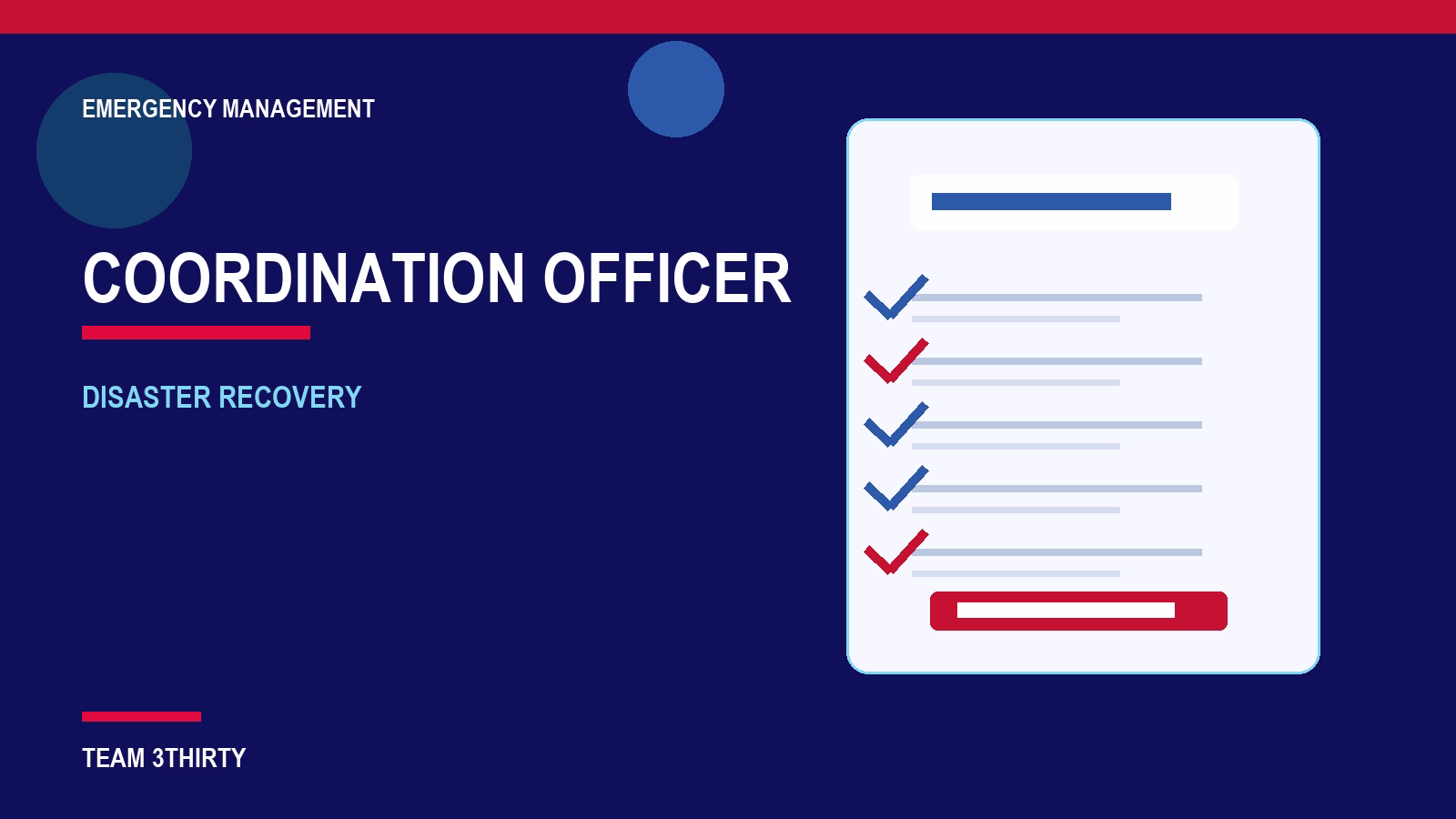 How to apply for Coordination Officer