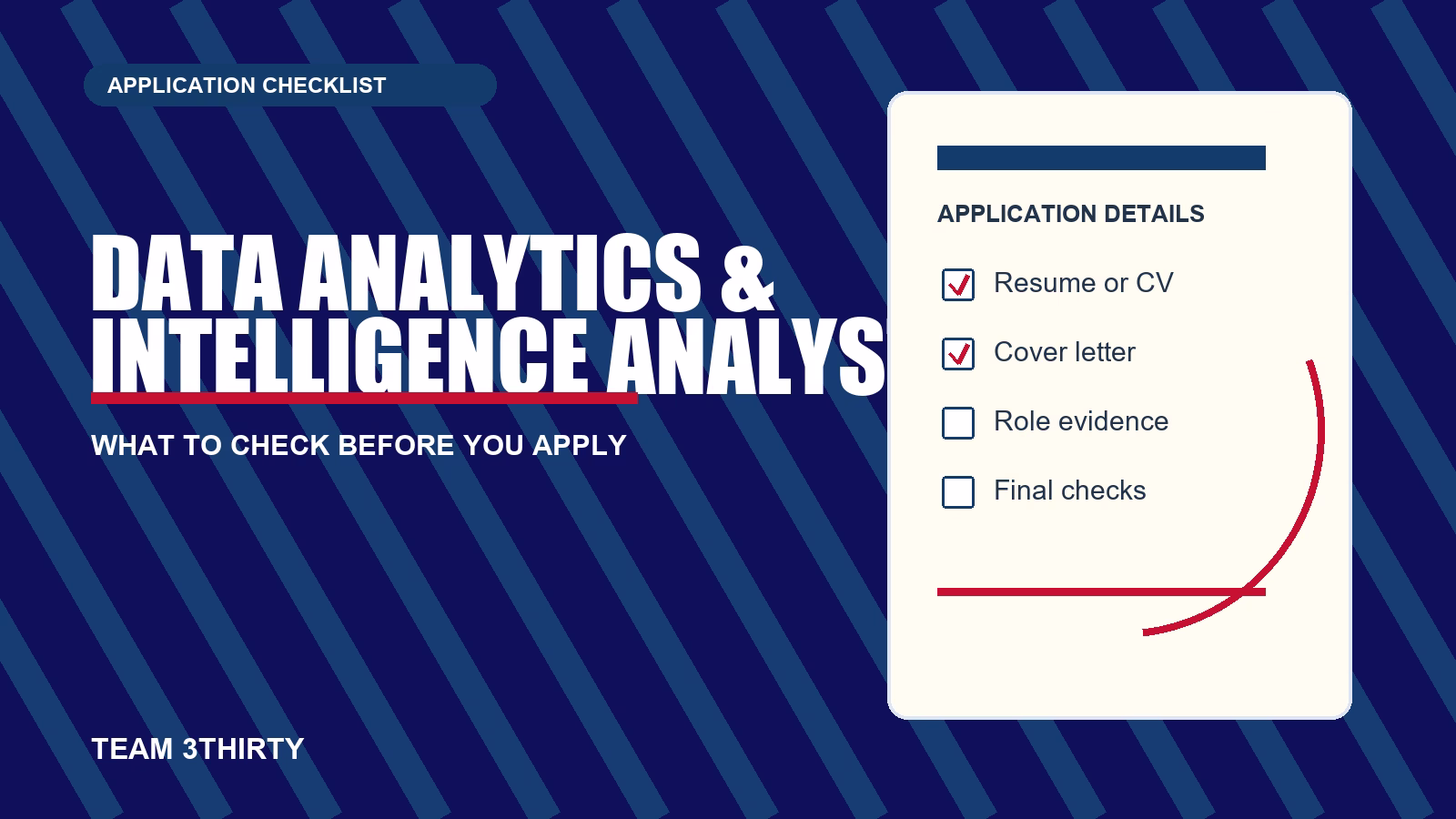 How to apply for Data Analytics & Intelligence Analyst