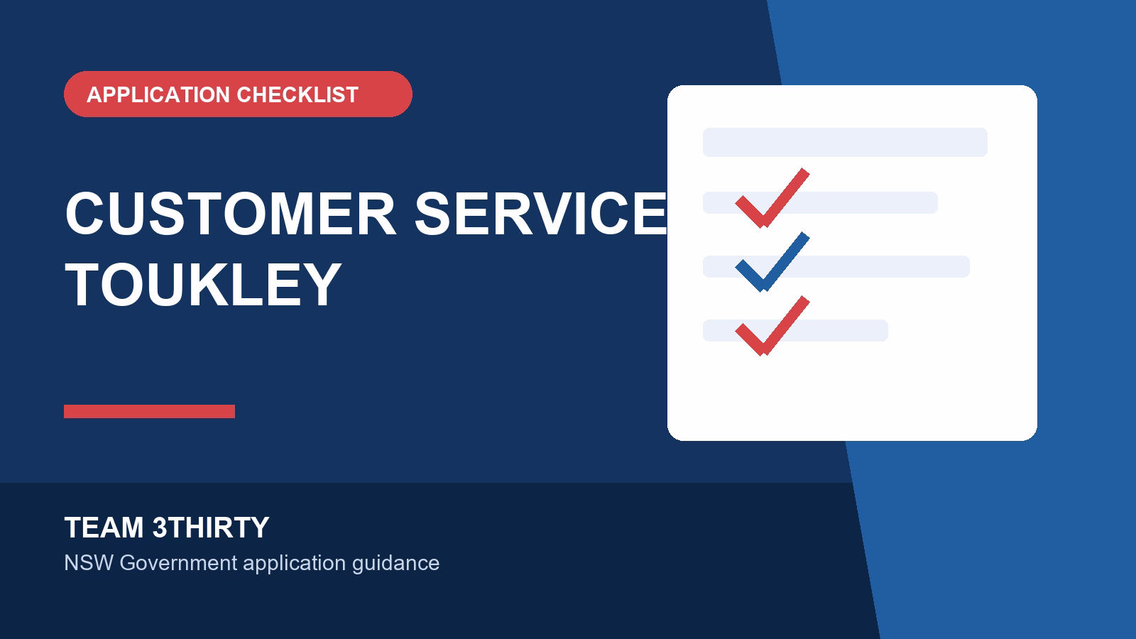 How to apply for Customer Service Representative – Toukley