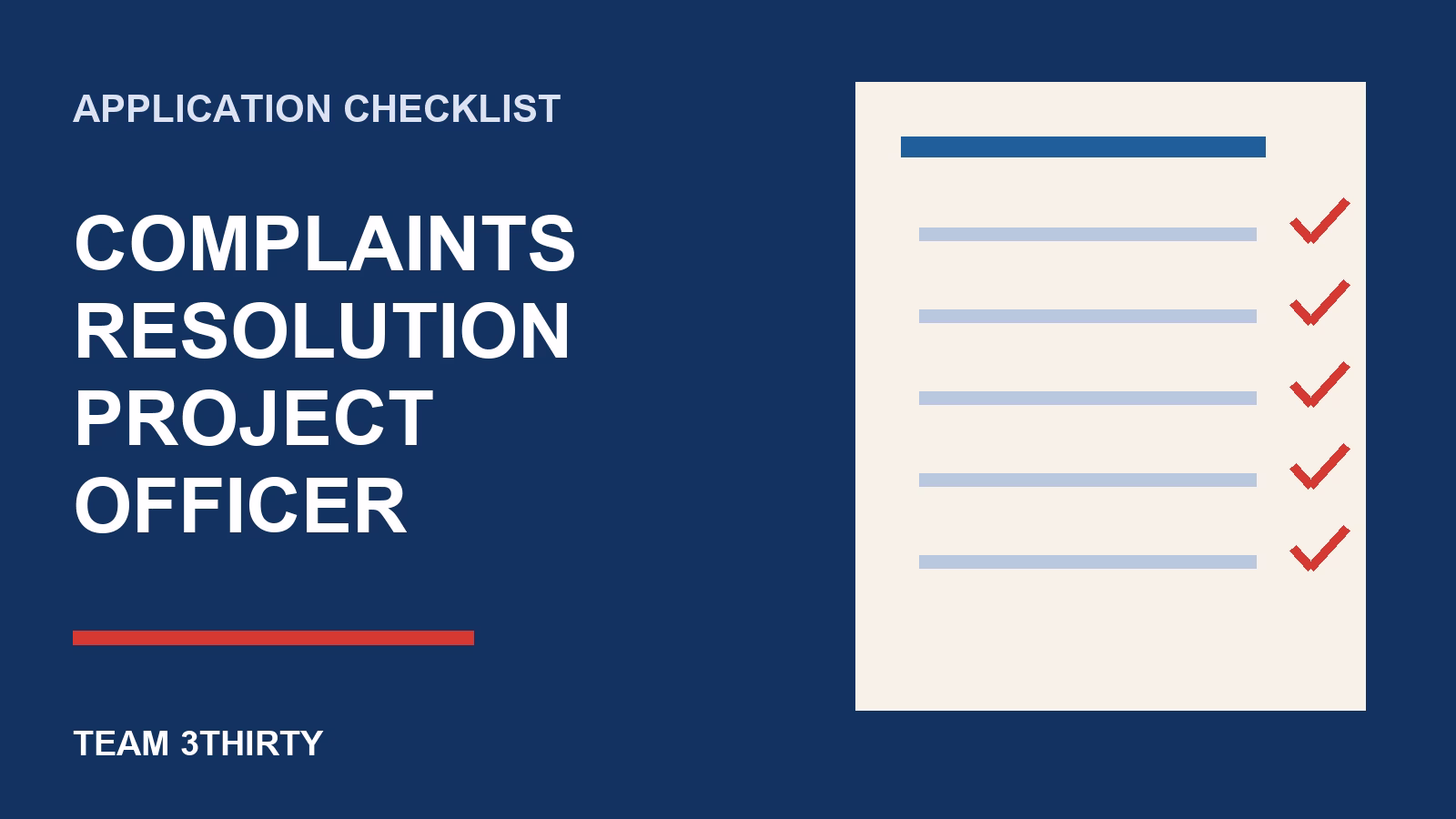 How to apply for Complaints Resolution and Project Officer (Conciliation)