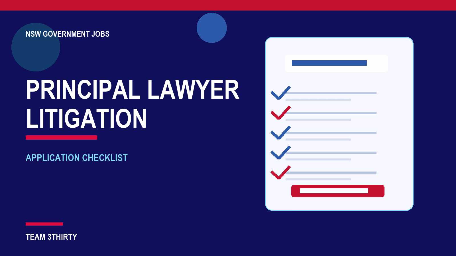How to apply for Principal Lawyer (Litigation)