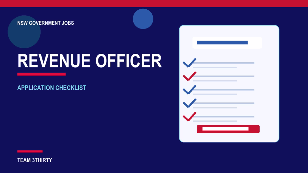 Application checklist for Revenue Officer
