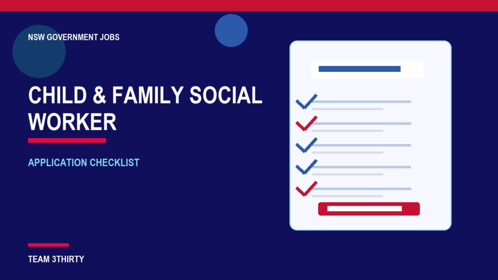 Application checklist for CCLHD - Social Worker Level 1/2 - Child and Family Health