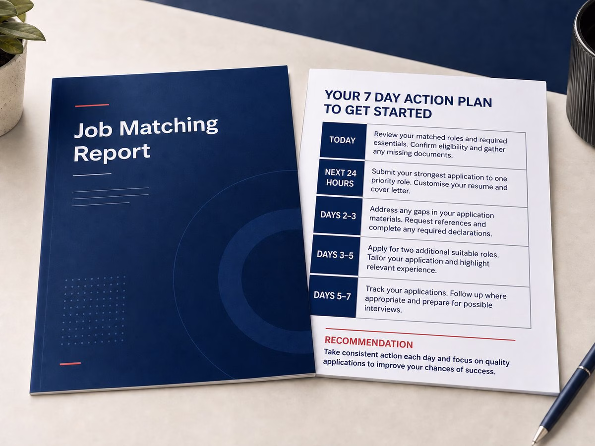 Synthetic preview of a Government Job Matching Report