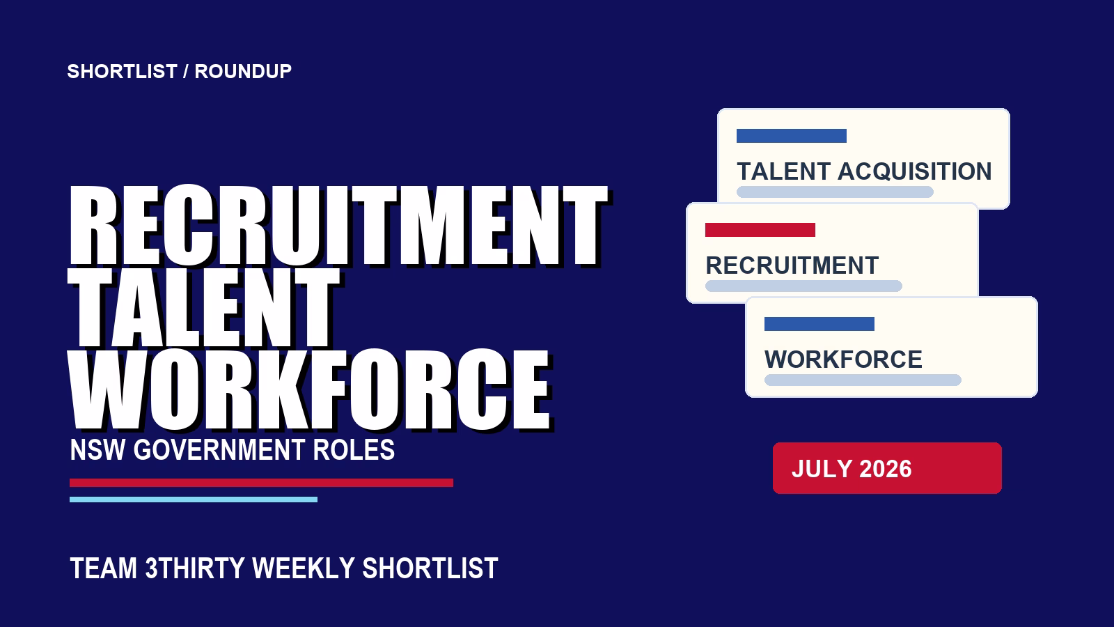 NSW Government Recruitment, Talent and Workforce Roles To Consider This Week