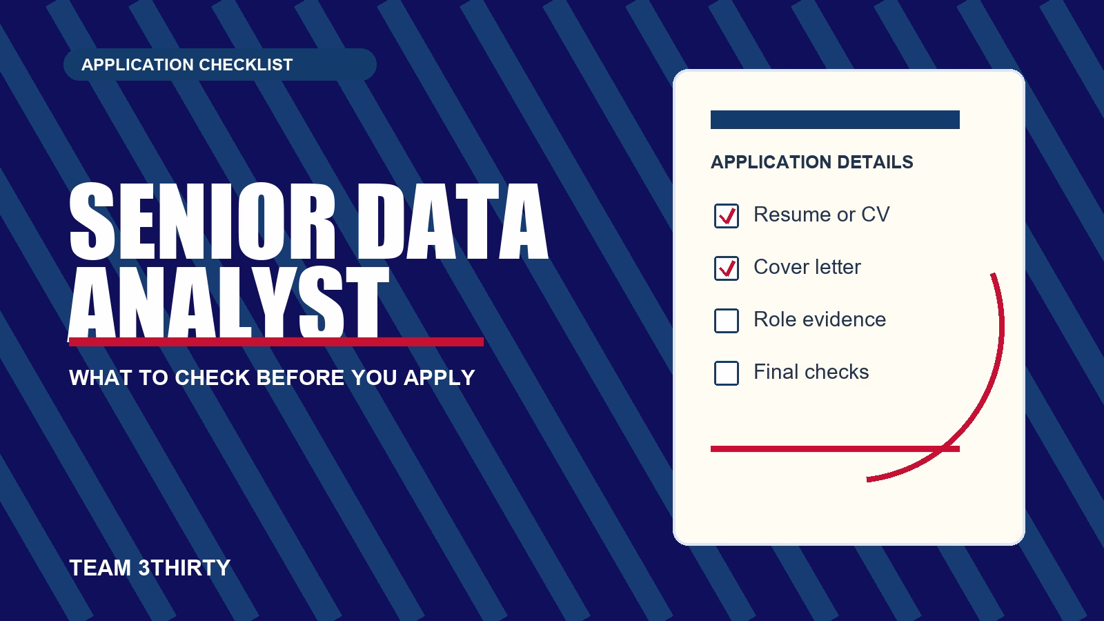 How to apply for Senior Data Analyst
