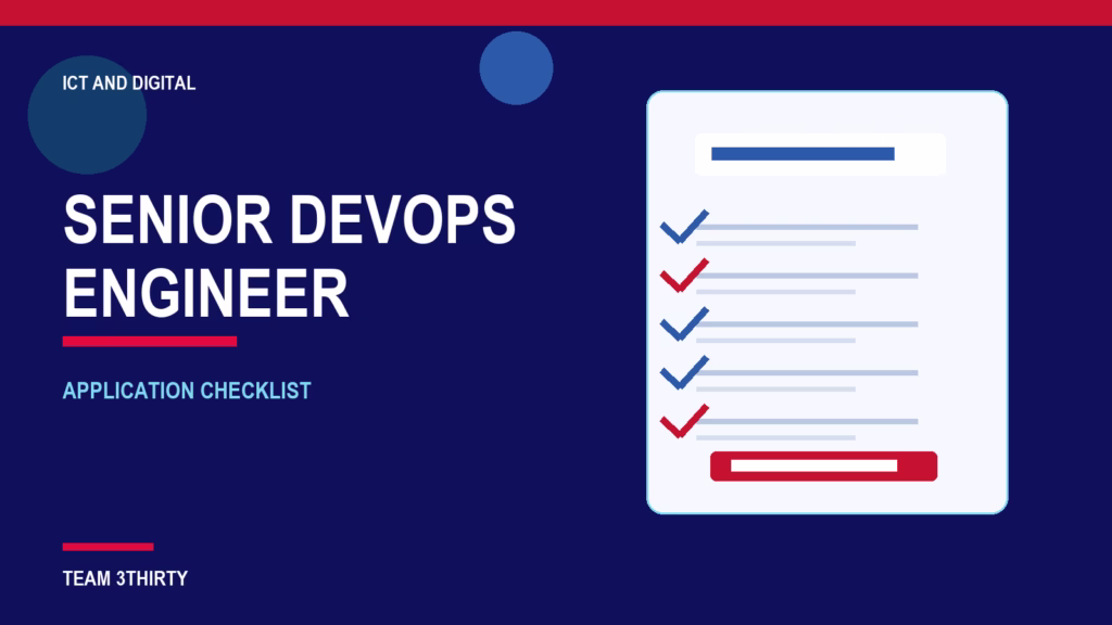 Application checklist for Senior DevOps Engineer