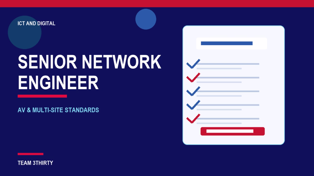 Application checklist for Senior Network Engineer