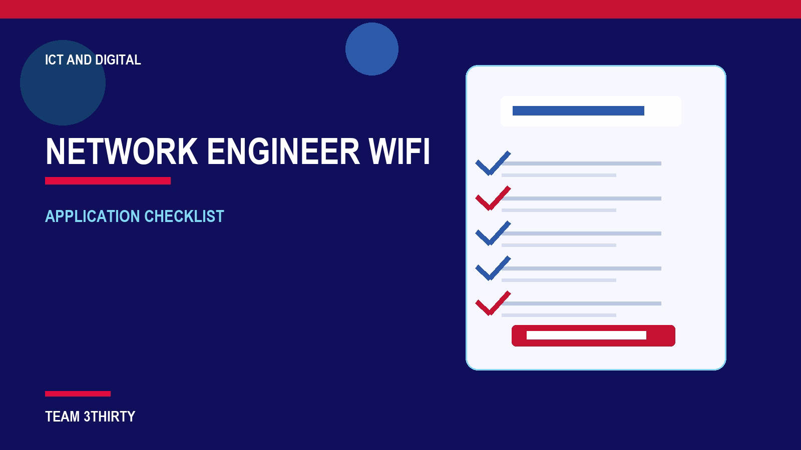 How to apply for Senior Network Engineer – WIFI