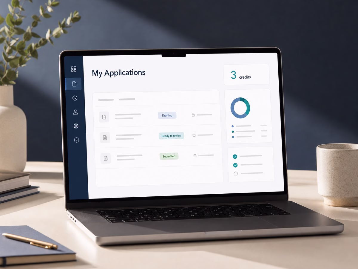 Synthetic preview of the Shortlist application dashboard