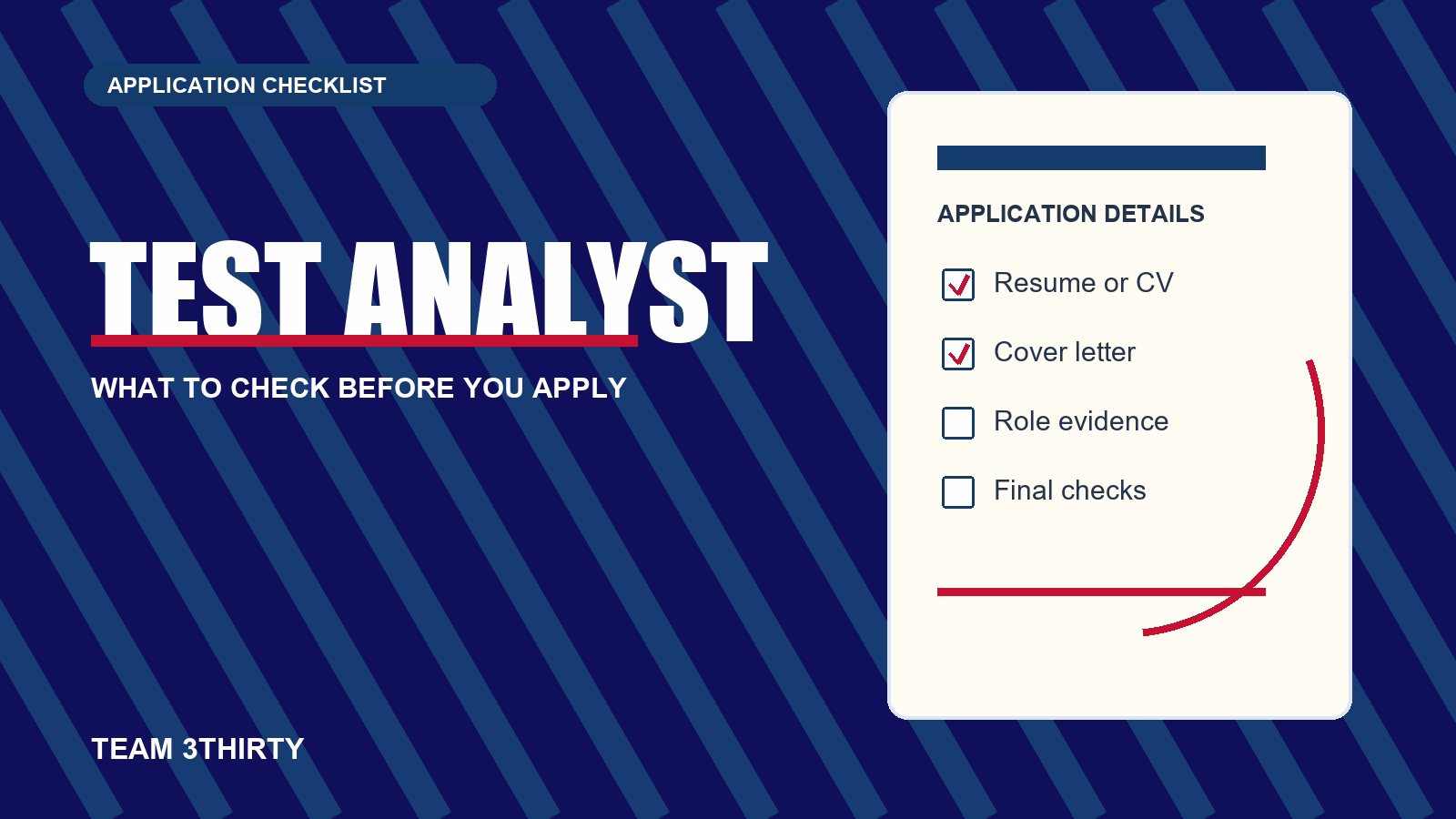 How to apply for Test Analyst