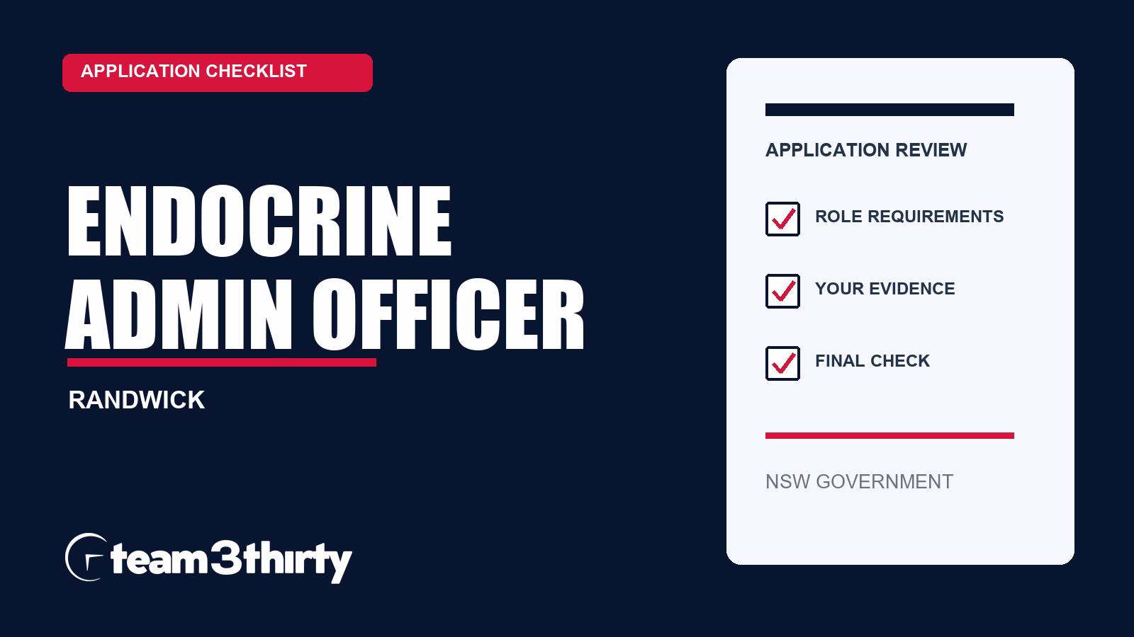 How to apply for Administrative Officer, Endocrine