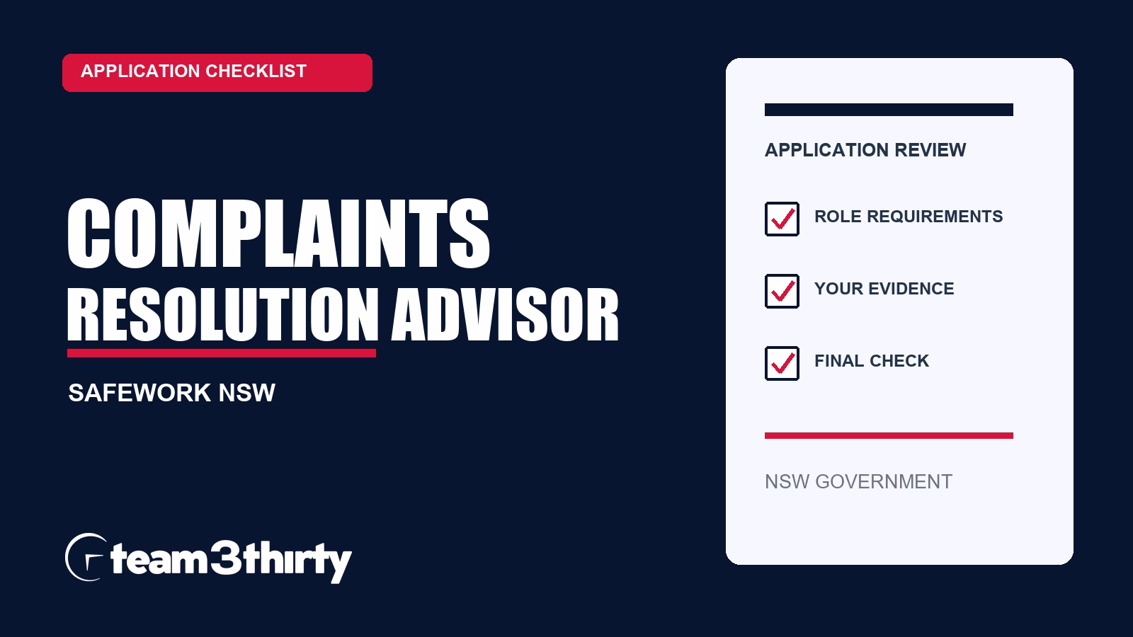 How to apply for Advisor, Issues & Complaints Resolution