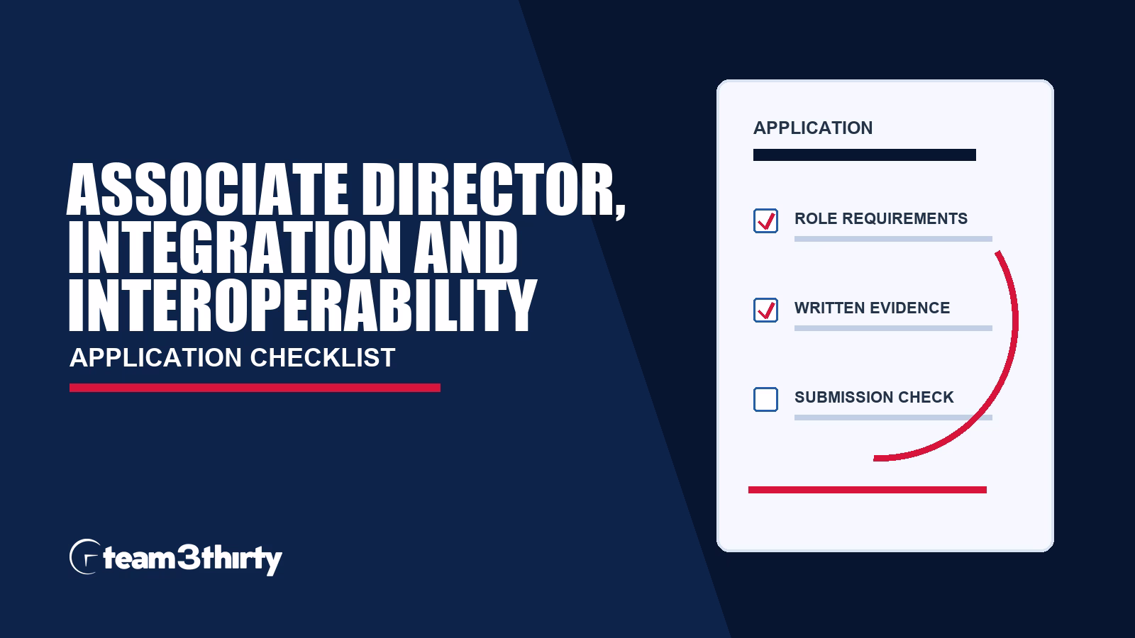 How to apply for Associate Director, Integration and Interoperability, Single Digital Patient Record