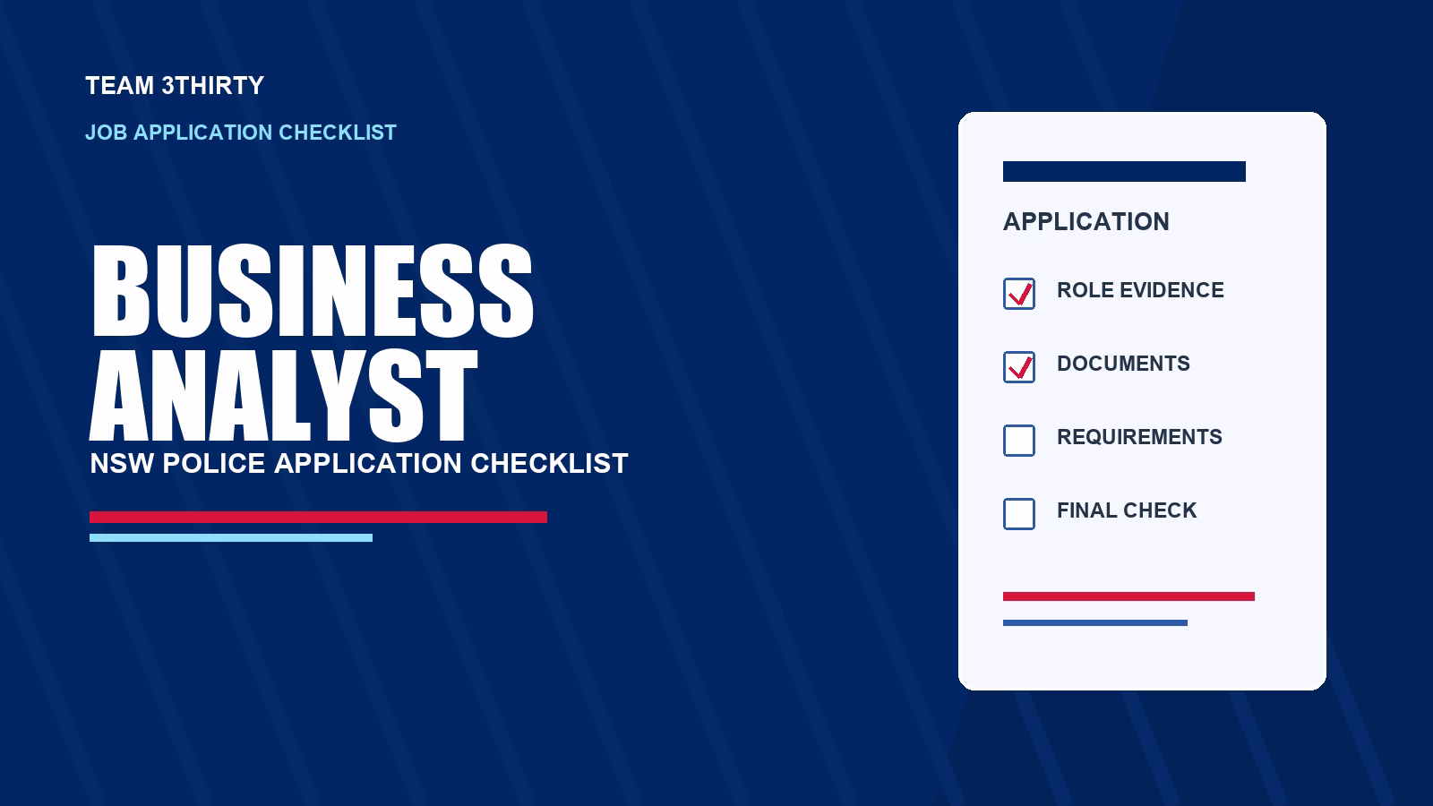 How to apply for Business Analyst