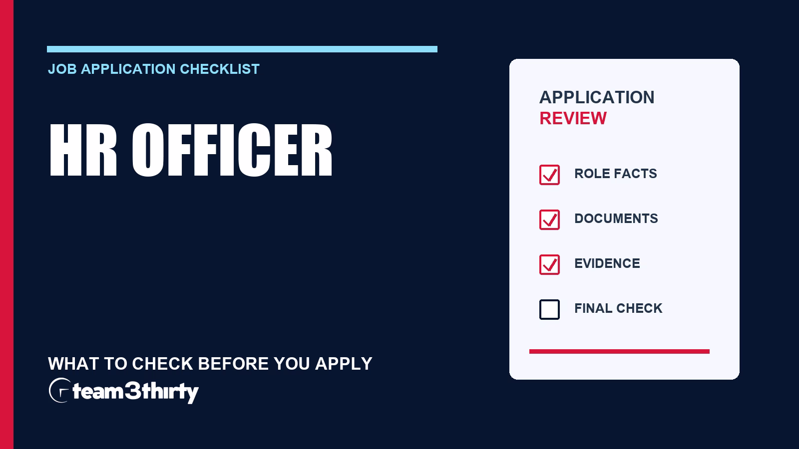 How to apply for HR Officer