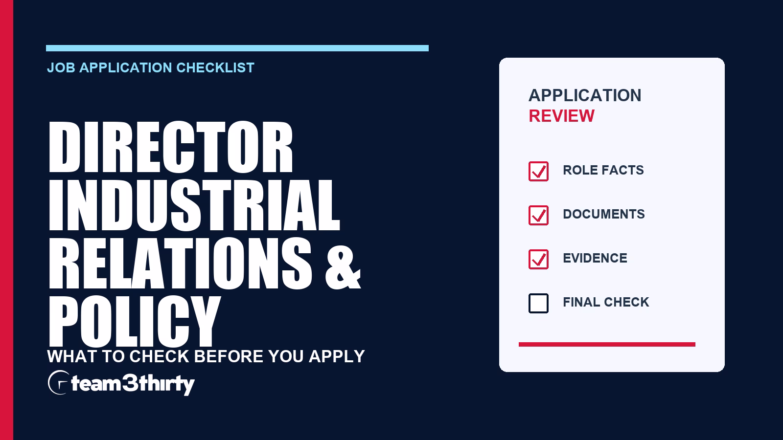How to apply for Director Industrial Relations and Policy
