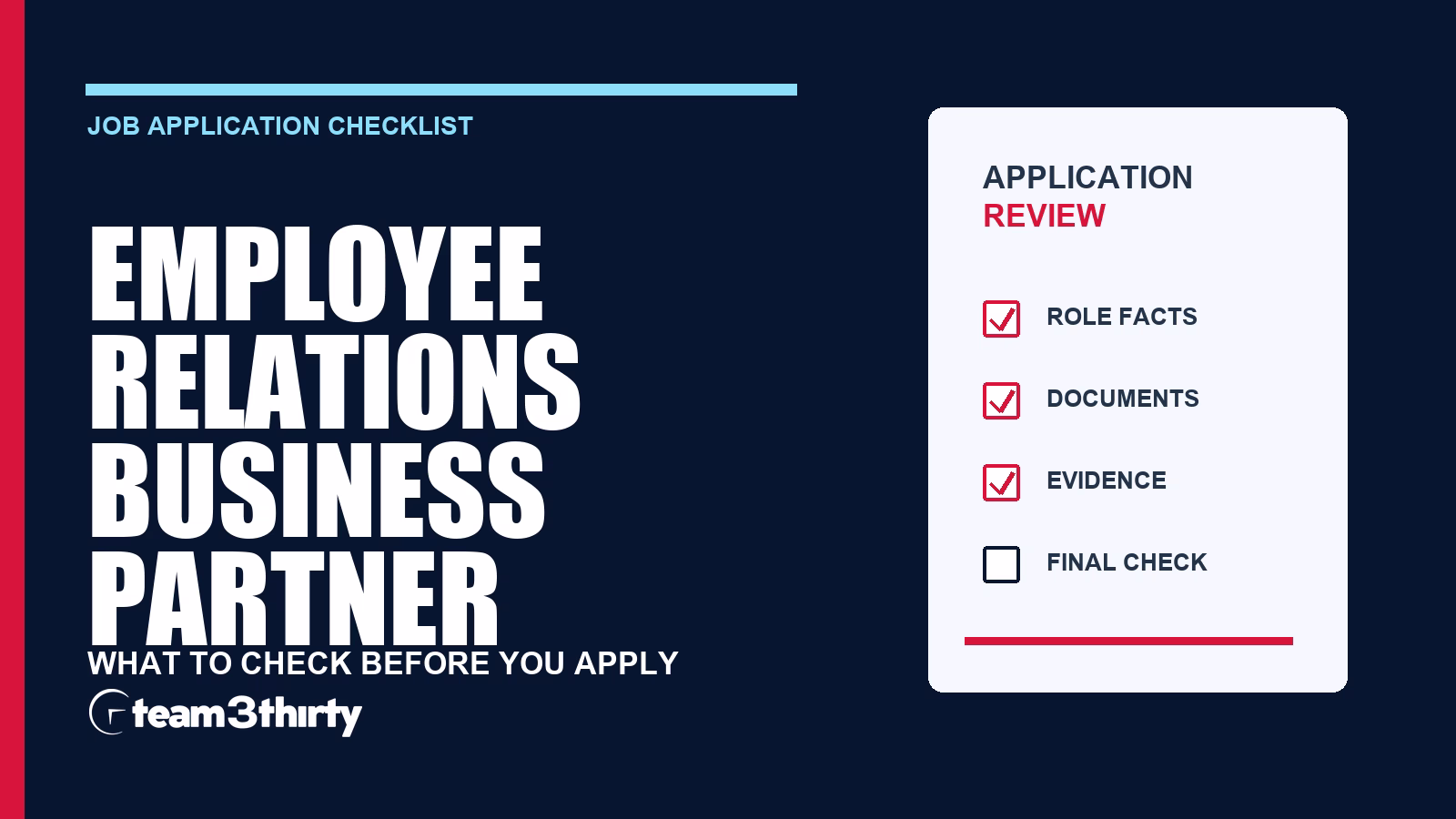 How to apply for Business Partner – Employee Relations
