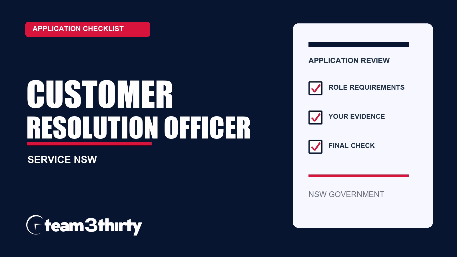 How to apply for Customer Resolution Officer