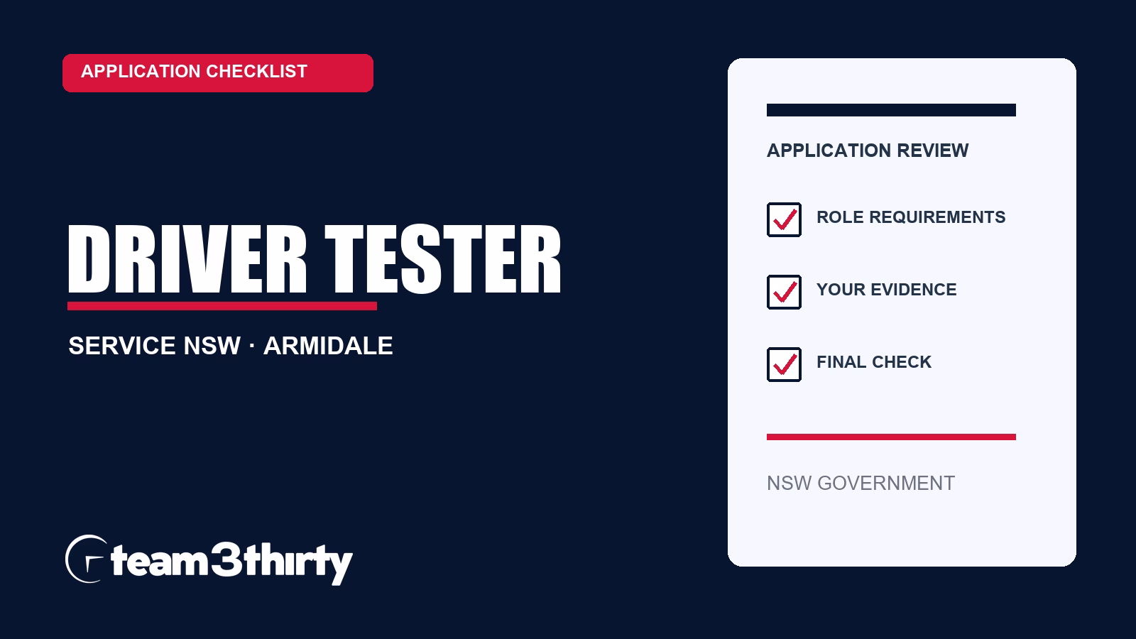 How to apply for Customer Service Representative – Driver Tester