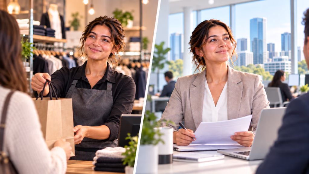 Customer service experience moving from retail into government office work