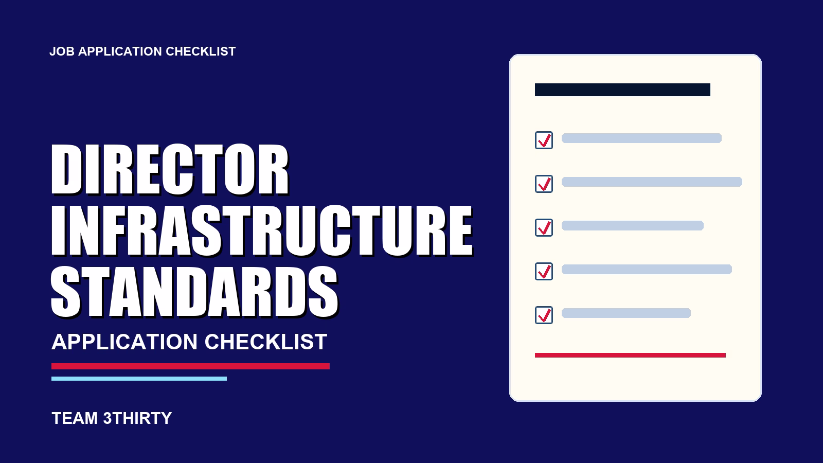 Director, Design and Infrastructure Standards Application Checklist: What to Prepare Before You Apply