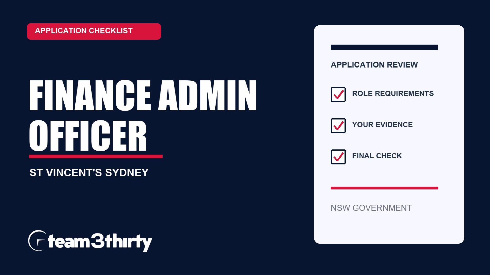 How to apply for Finance Administration Officer
