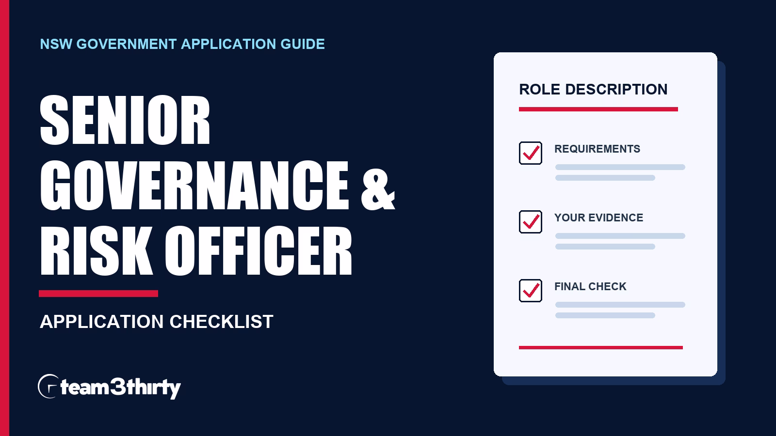 How to apply for Senior Governance & Risk Officer at the NSW Ombudsman