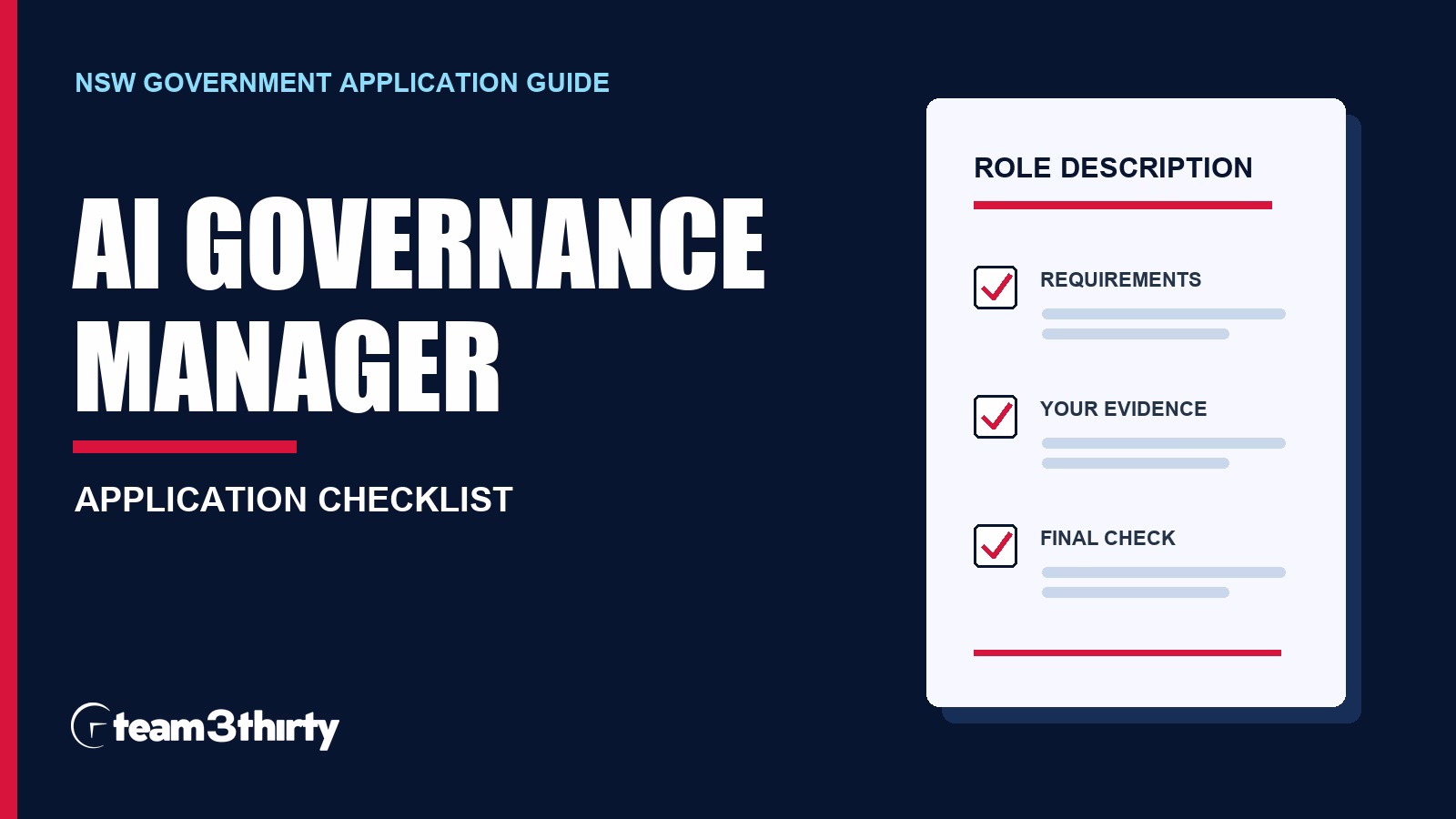 How to apply for AI Governance and Strategy Manager at NSW SES