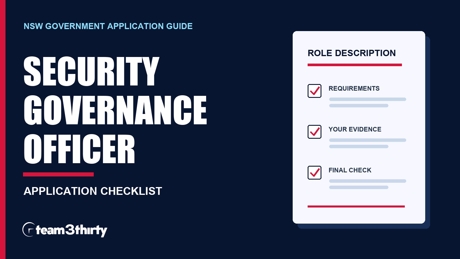 How to apply for Senior Security Governance Officer at Sydney Metro
