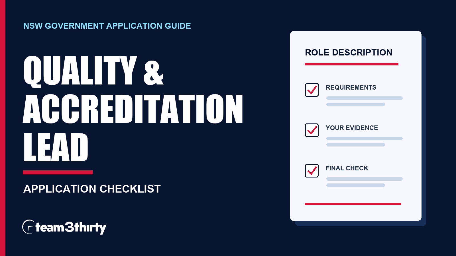 How to apply for Quality Assurance and Accreditation Lead in SESLHD Mental Health