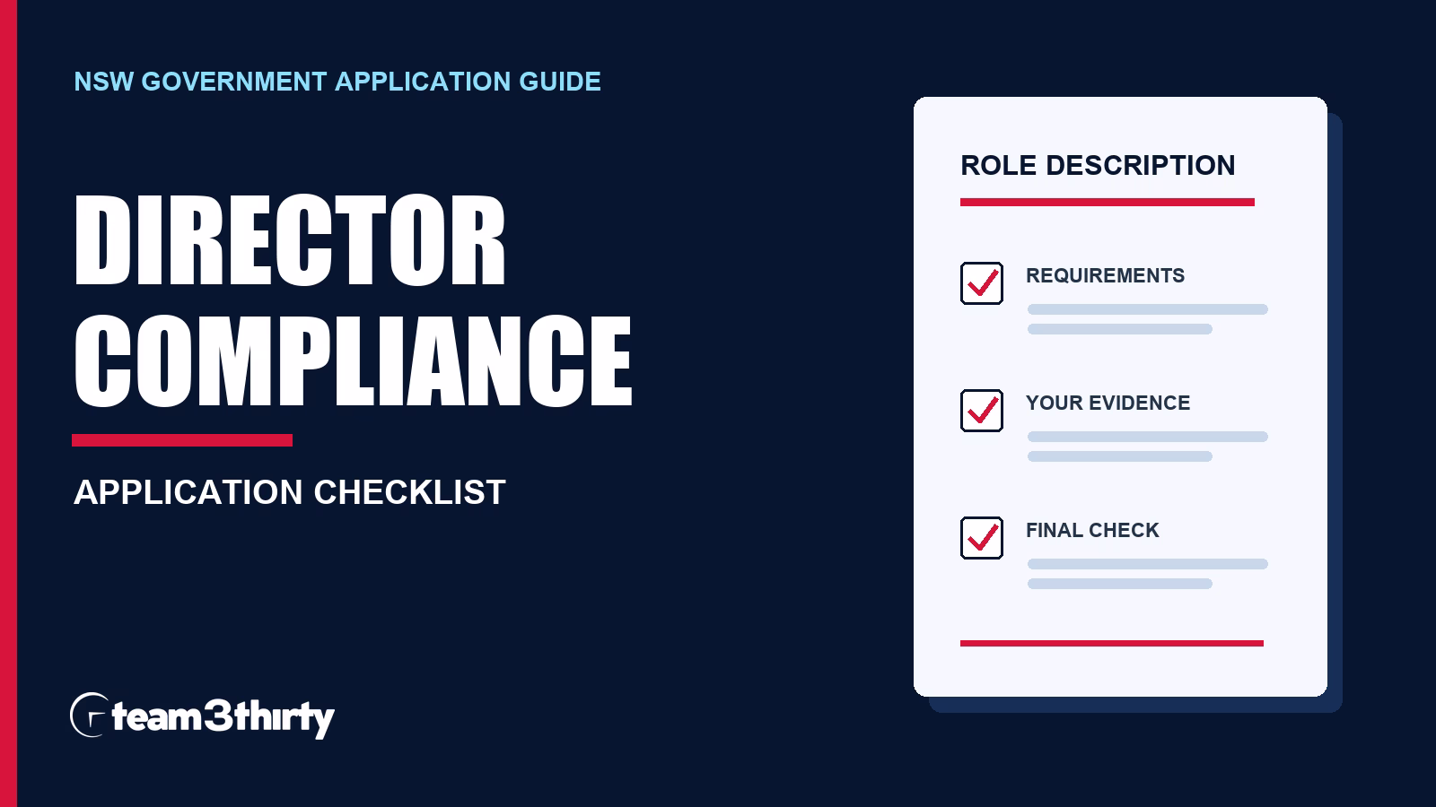 How to apply for Director Compliance at DPIRD