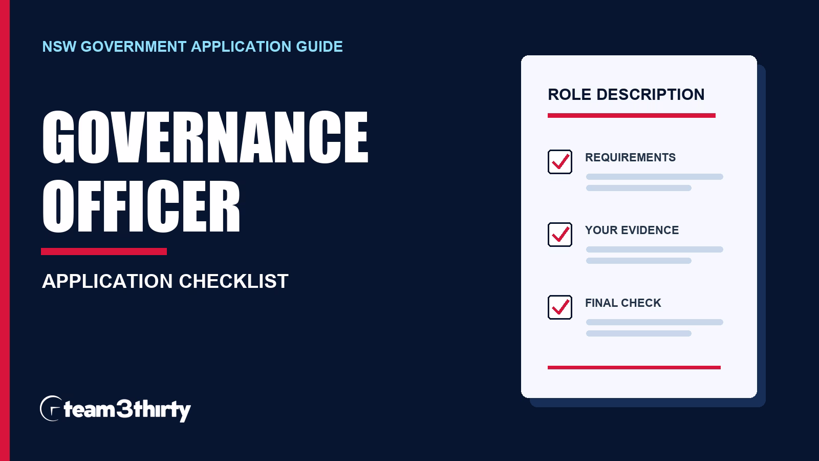 How to apply for Governance Officer at Sydney Metro