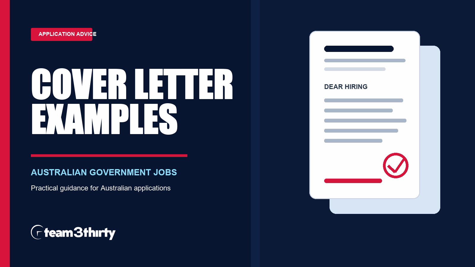Australian government cover letter examples and writing guidance