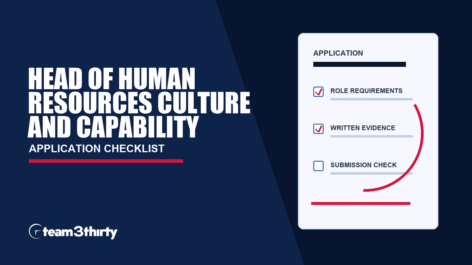 How to apply for Head of Human Resources Culture and Capability