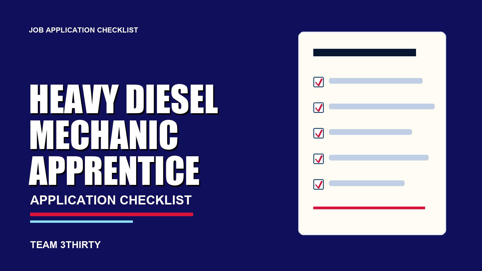 How to apply for Heavy Diesel Mechanic Apprenticeship – March 2027 Intake – Yennora