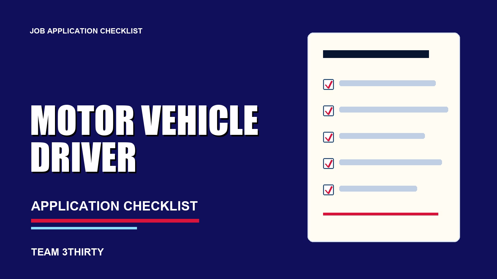 How to apply for Motor Vehicle Driver – Wetherill Park