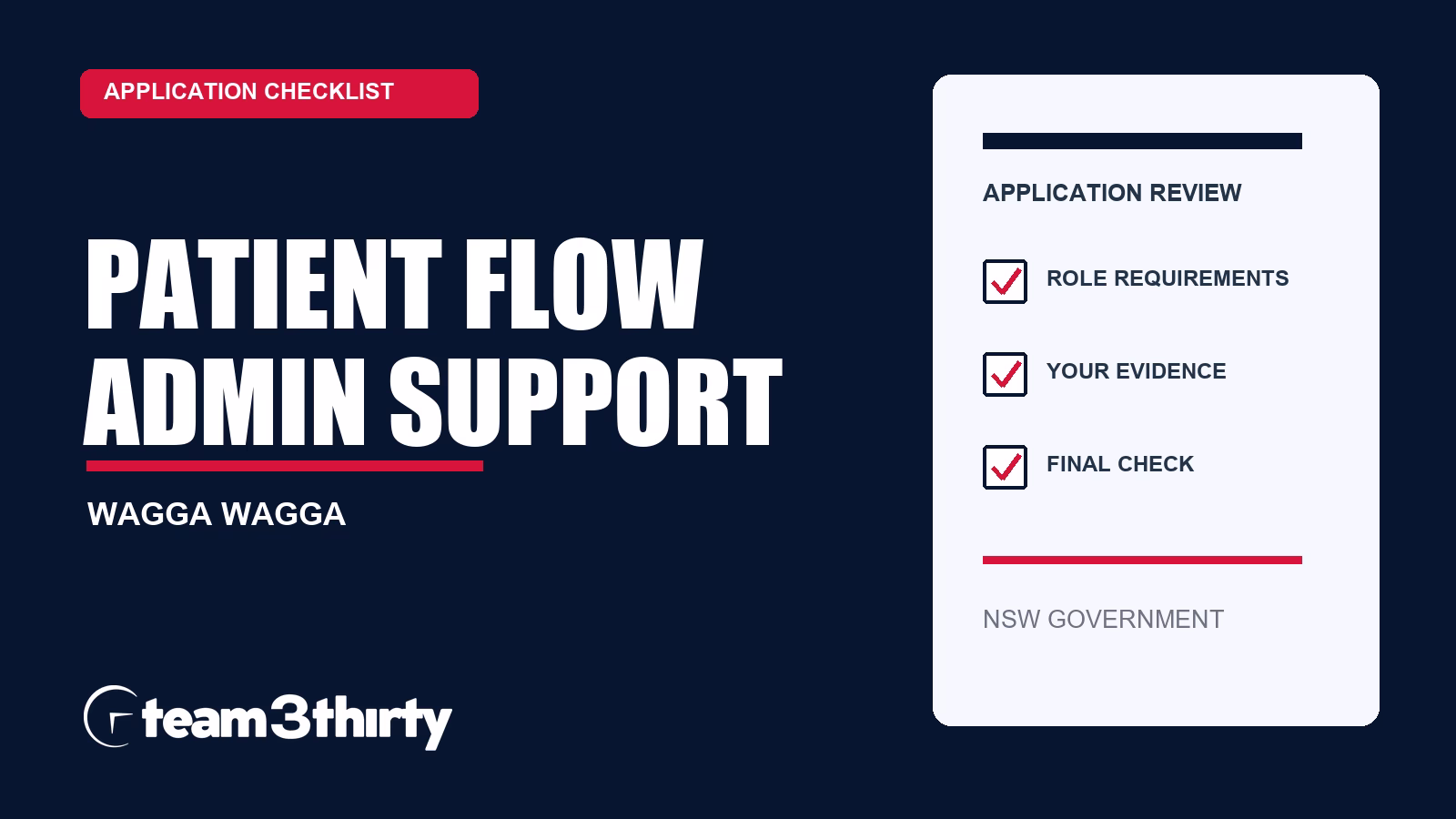 How to apply for Patient Flow and Transport Administration Support Officer