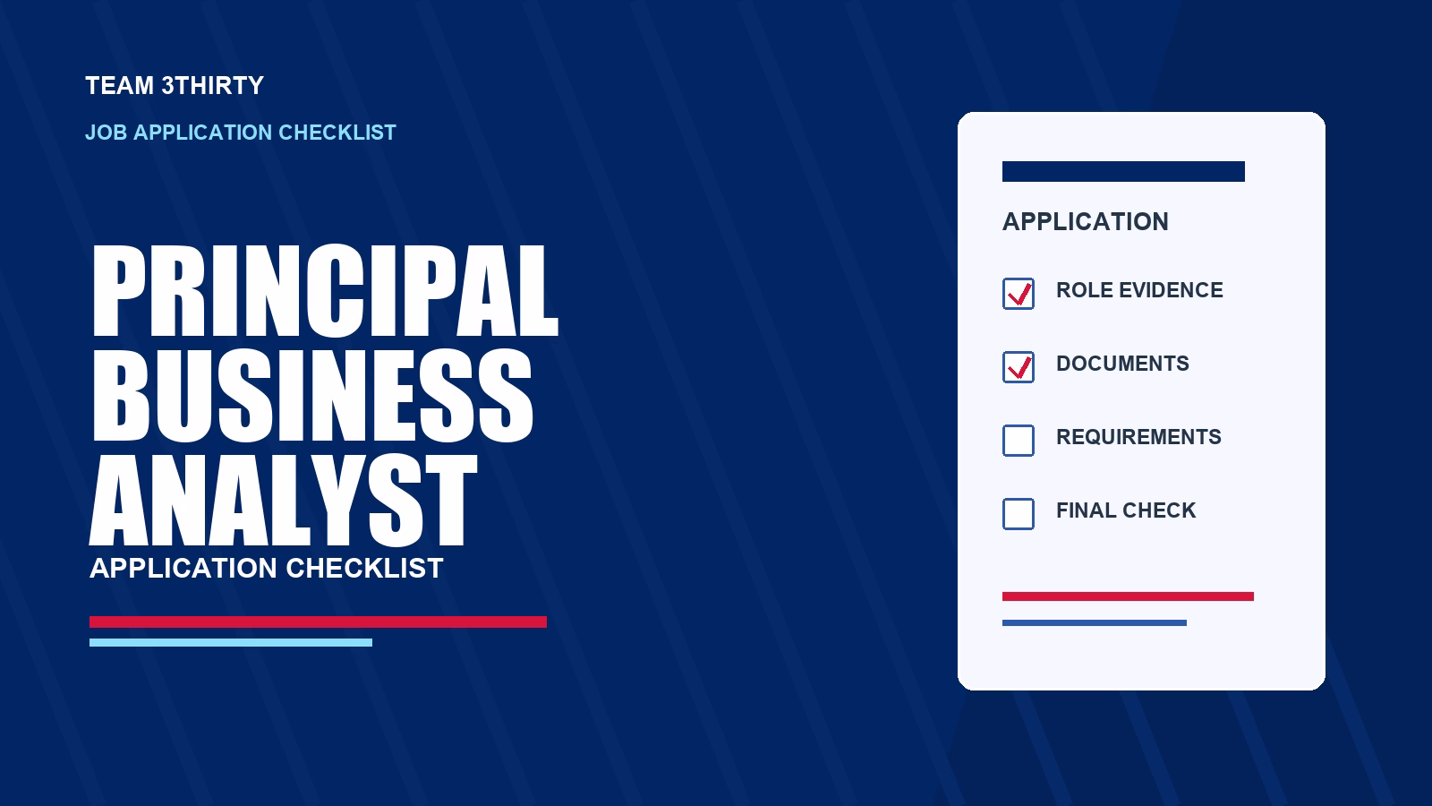 How to apply for Principal Business Analyst