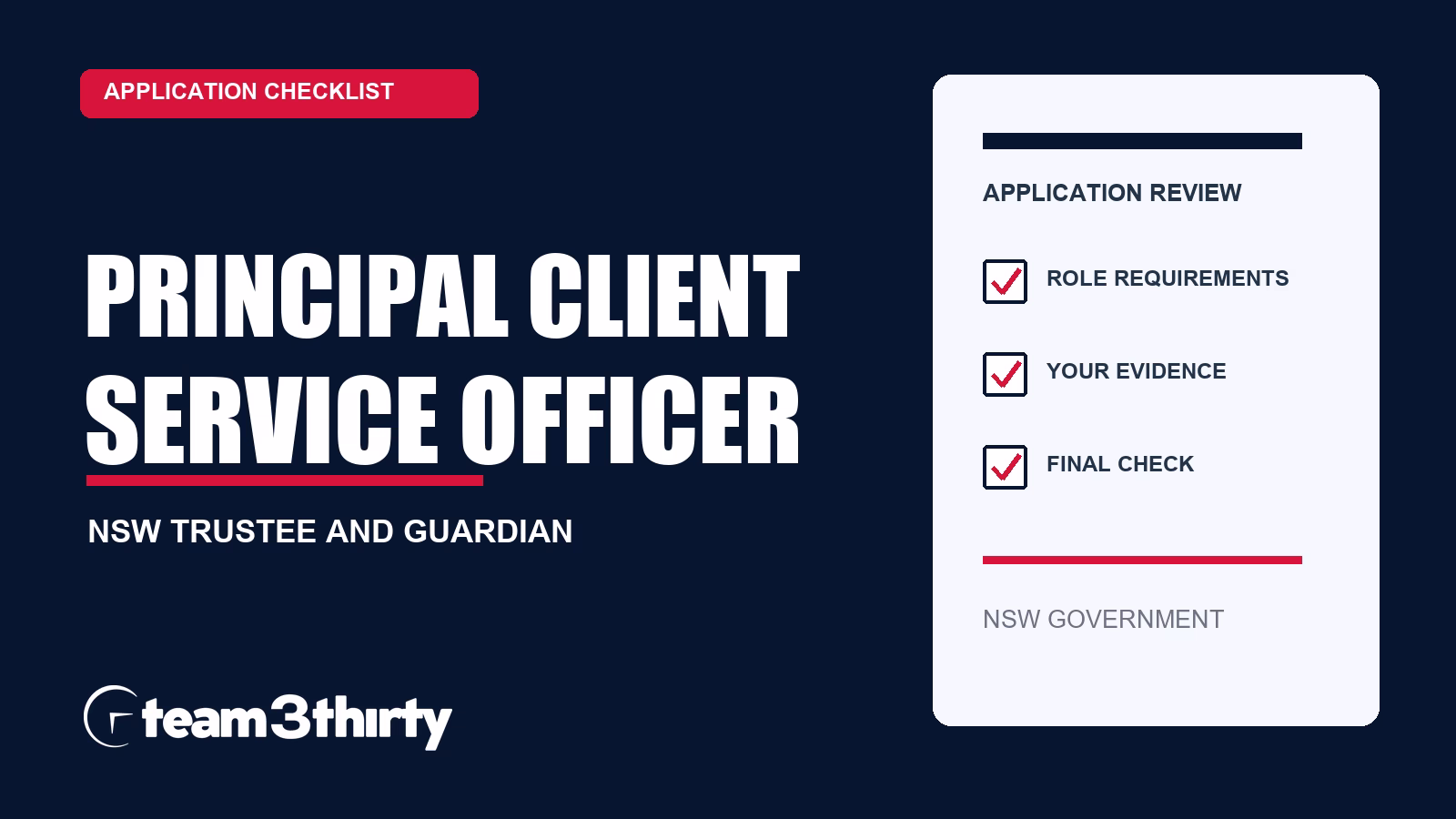 How to apply for Principal Client Service Officer – Estate and Trust Administration Services