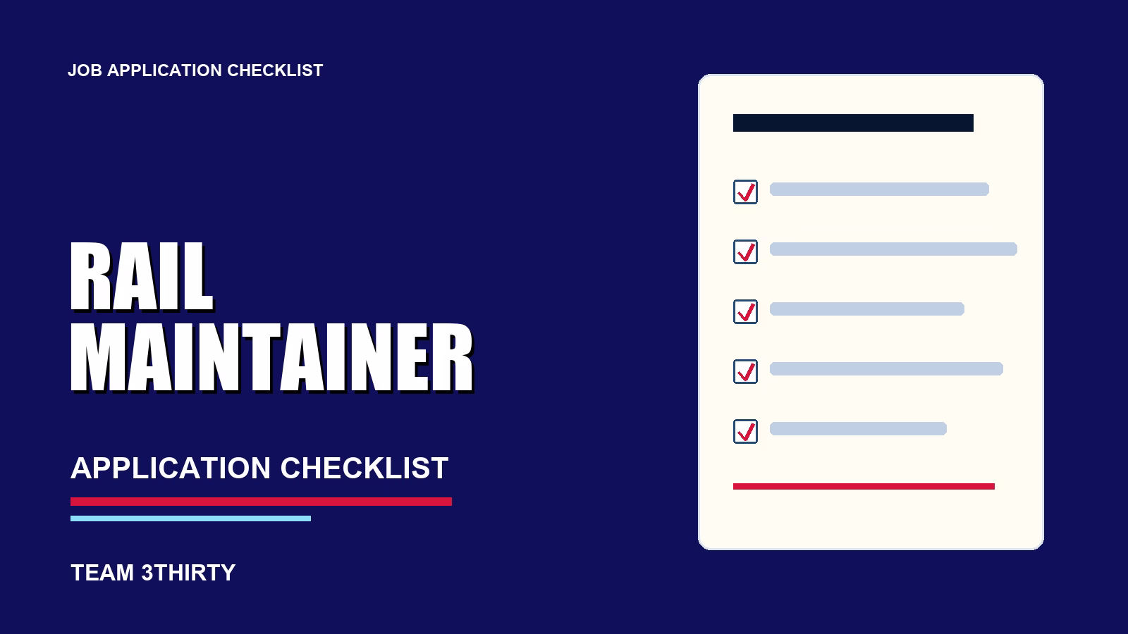 How to apply for Rail Maintainer (Mechanical) TFLE-AHMC & FMC (Temp Opp – up to 20 months)