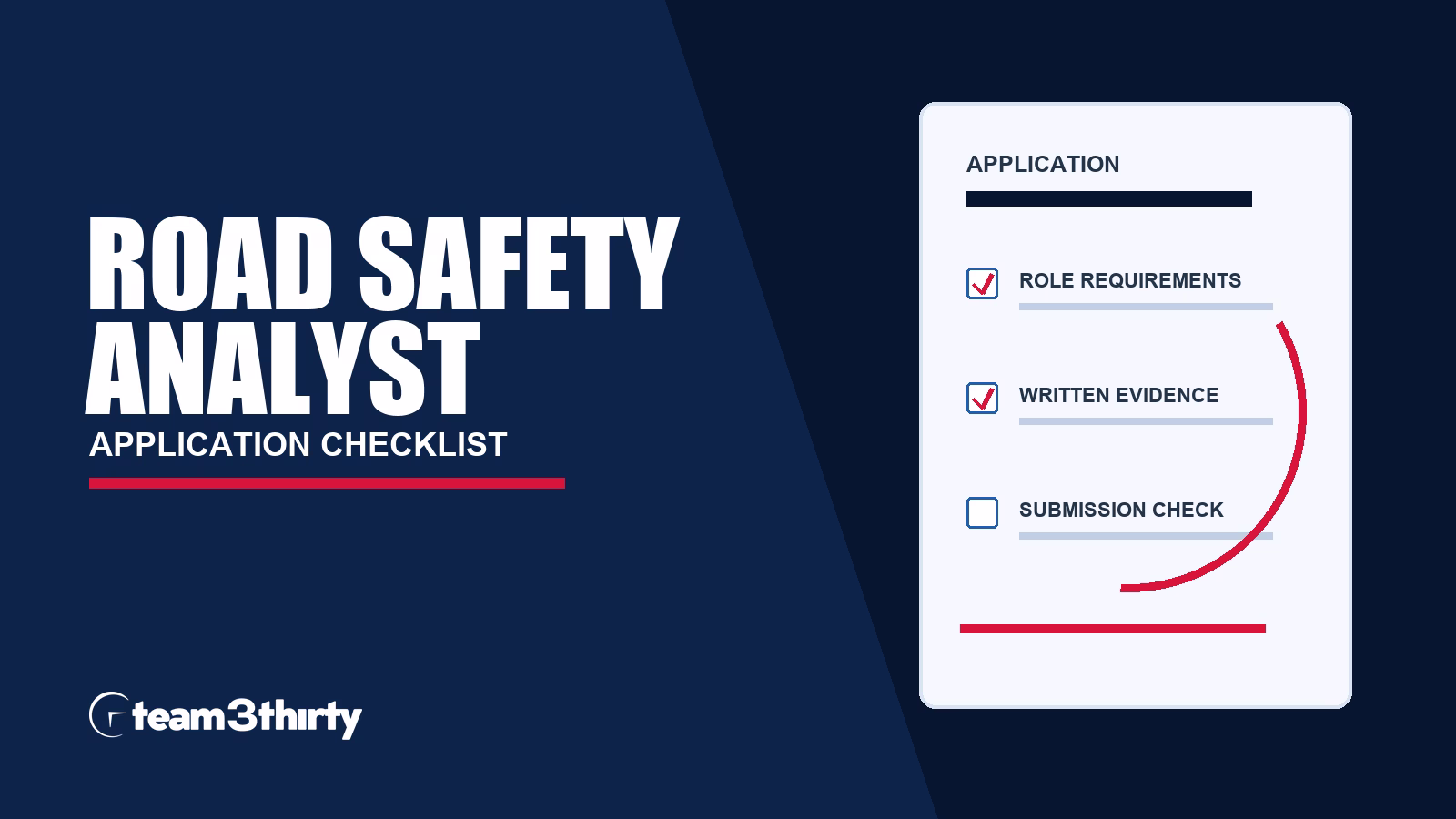 How to apply for Road Safety Analyst