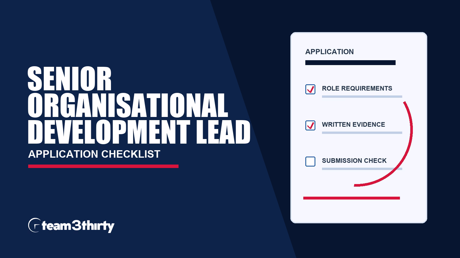 How to apply for Senior Organisational Development Lead
