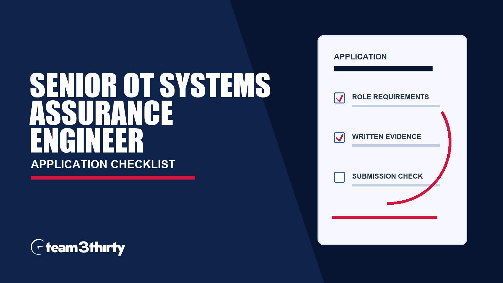 How to apply for Senior OT Systems Assurance Engineer